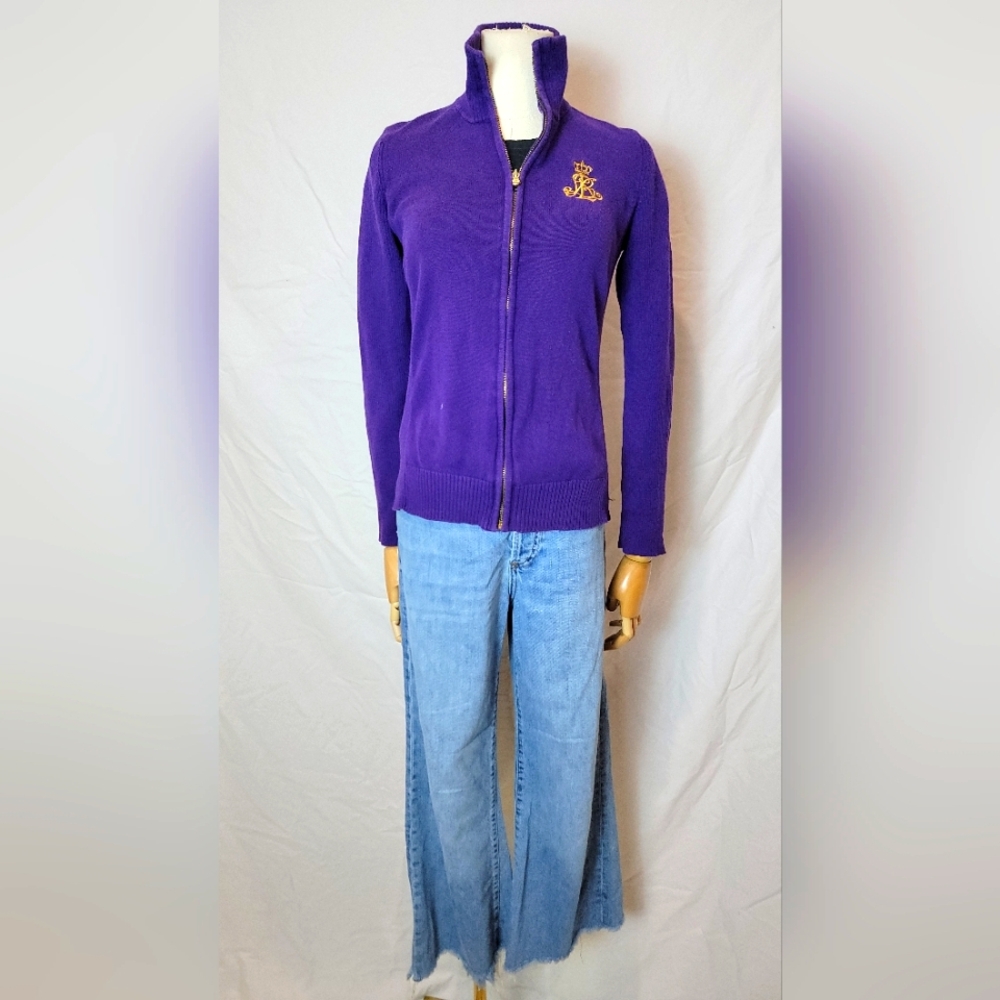 Polo Ralph Lauren Sport Womens Sweater Cardigan Monogram, Size M